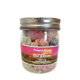 Full Spectrum CBD Sour Gummy Bears By Pungent Greens 5000MG *Drop Ship* (MSRP $65.99)