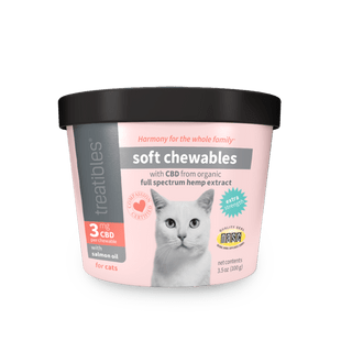Extra Strength CBD Soft Chews For Cats by Treatibles 3MG 100ct (Pack of 6) *Drop Ship* (MSRP $38 Each)