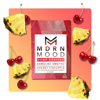 Full Spectrum (25MG CBD + 5MG D9) Gummies by MDRN MOOD 6ct Bag (Display of 15) *Drop Ship* (MSRP $13.99 Each)