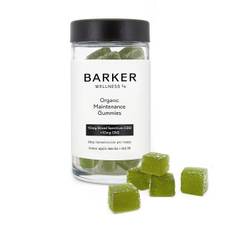 Organic CBD+CBG Maintenance Gummies 30ct 600mg (Pack of 6) by Barker Wellness *Drop Ship* (MSRP $44.99 Each)