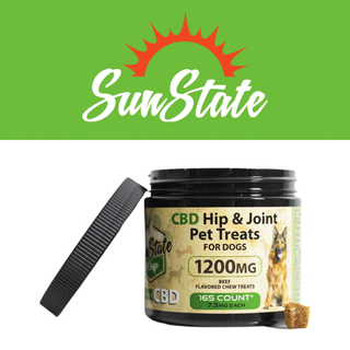 CBD Hip and Joint Pet Treats for Dogs 16oz 1200mg by Sun State Hemp *Drop Ship* (MSRP $39.99) CBD Hip and Joint Pet Treats for Dogs 16oz 1200mg by Sun State Hemp *Drop Ship* (MSRP $39.99)
