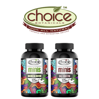 Choice Minis Kratom Capsules 125ct by Choice Botanicals *Drop Ship* (MSRP $13.99)