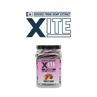 Hemp Derived D9 Fruit Gummies 2ct (Jar of 25) by Xite Edibles *Drop Ship* (MSRP $3.20 Each)