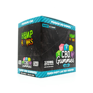 CBD Melatonin Sleep Gummies By Hemp Bombs 120MG (Display of 12) *Drop Ship* (MSRP $9.99 Each) CBD Melatonin Sleep Gummies By Hemp Bombs 120MG (Display of 12) *Drop Ship* (MSRP $9.99 Each)