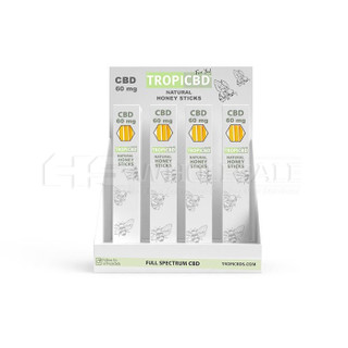 CBD Honey Sticks 20MG (Box Of 48) by TROPICBD *Drop Ship* (MSRP $159.99)