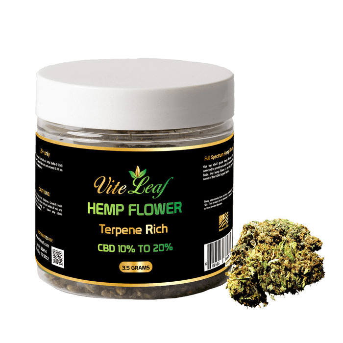 Full Spectrum Hemp Flower By Vite Leaf CBD (3.5g Jar) *Drop Ship* (MSRP $19.99)