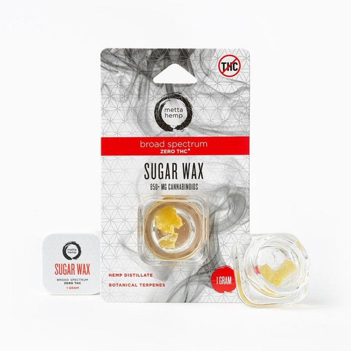 CBD Sugar Wax - Zero THC By Metta Hemp Company 1G *Drop Ship* (MSRP $15.99)