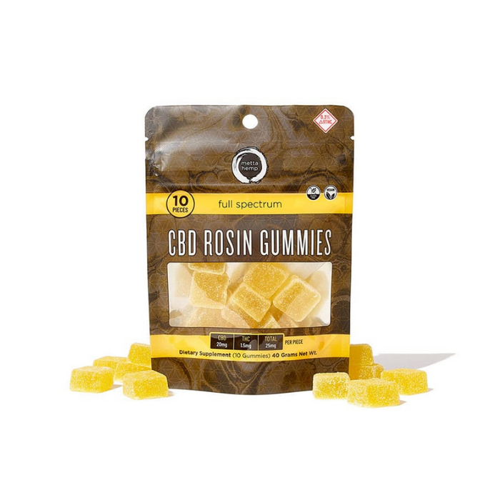 CBD Rosin Gummies Full Spectrum By Metta Hemp Company 250MG (Pack of 10) *Drop Ship* (MSRP $14.99 Each)