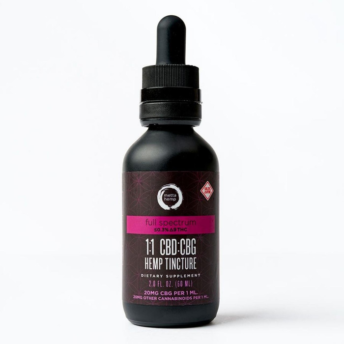 CBG:CBD 1:1 Hemp Extract Tincture By Metta Hemp Company 2400MG 60ML *Drop Ship* (MSRP $29.99)