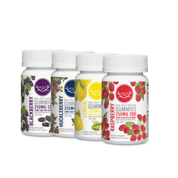 Broad Spectrum CBD Gummies by Wyld CBD 25MG 10ct (Pack of 10) *Drop Ship* (MSRP $19.95 Each)