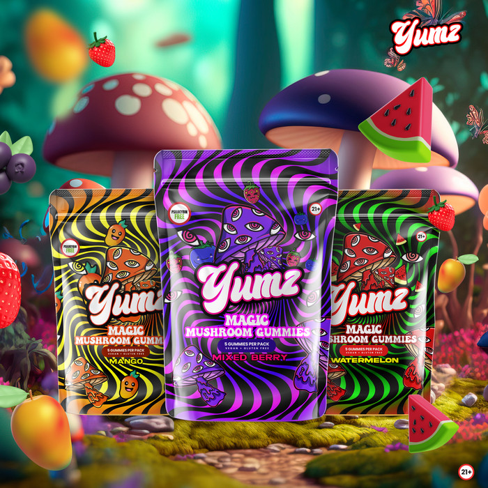 Magic Mushroom Gummies 5ct (Box of 10) by YUMZ LAB *Drop Ship* (MSRP $39.99 Each)