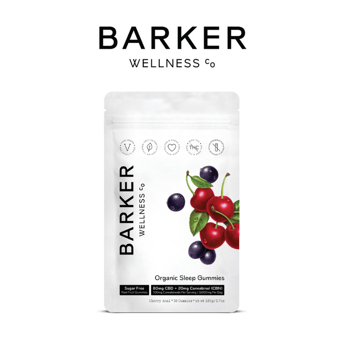 Organic Sugar-Free CBD+CBN Sleep Gummies 30ct 3000mg (Pack of 6) by Barker Wellness *Drop Ship* (MSRP $44.99 Each)