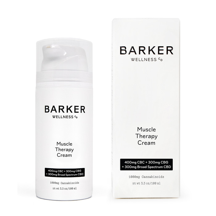 CBD+CBC Muscle Therapy Cream 1000mg 3.3oz (Pack of 6) by Barker Wellness *Drop Ship* (MSRP $64.99 Each)