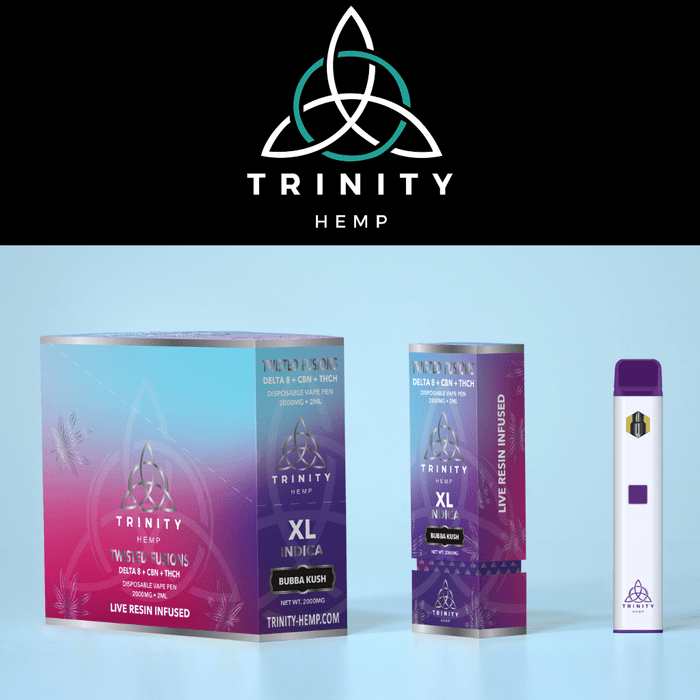 Twisted Fusion XL 2g THCH+CBN+D8 Disposable (Pack of 5) by Trinity Hemp *Drop Ship* (MSRP $32.99 Each)