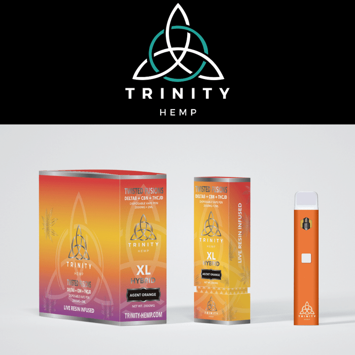Twisted Fusion XL 2g THCJD+CBN+D8 Disposable (Pack of 5) by Trinity Hemp *Drop Ship* (MSRP $32.99 Each)