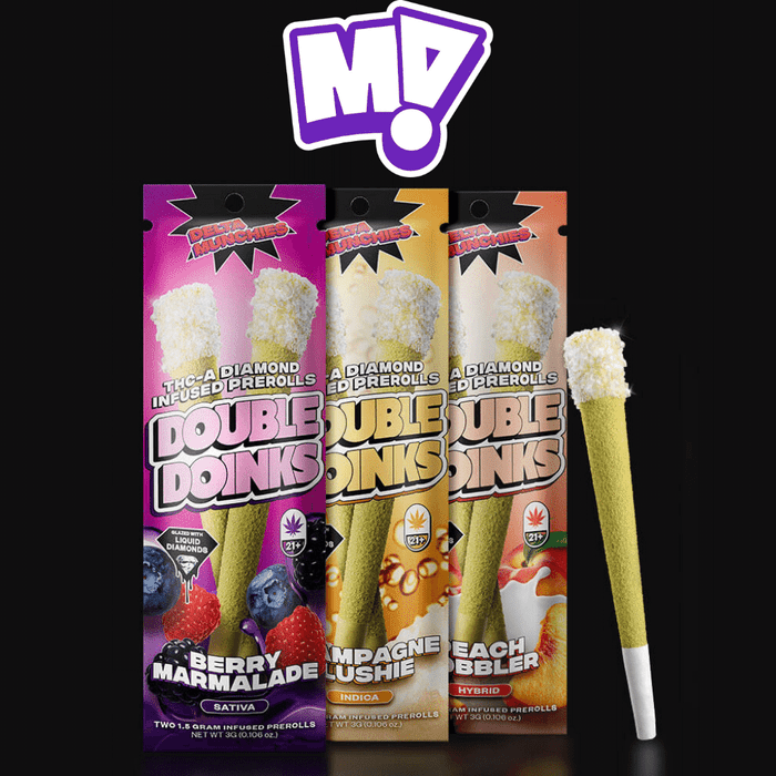 Double Doinks THCA Pre-Rolls 2pc 1.5g (Box of 5) by Delta Munchies *Drop Ship* (MSRP $29.99 Each)