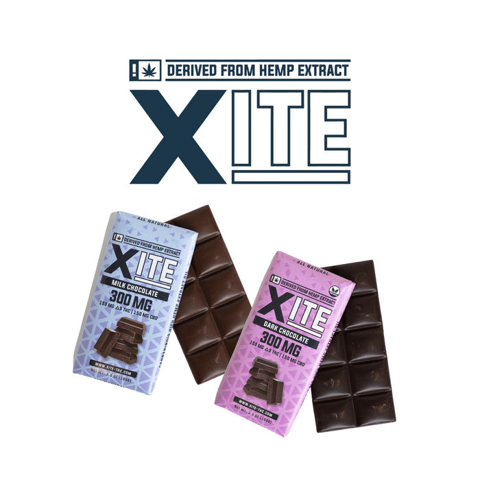 Hemp Derived D9 Chocolate Bars (Pack of 8) by Xite Edibles *Drop Ship* (MSRP $22.00 Each)