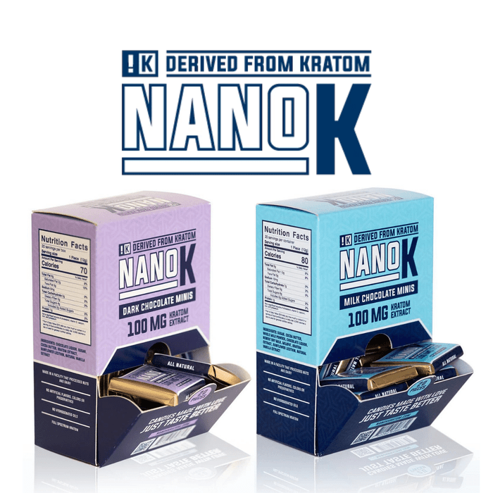 Kratom Mini Chocolates 100mg (Box of 20) by Nano K *Drop Ship* (MSRP $10.00 Each)