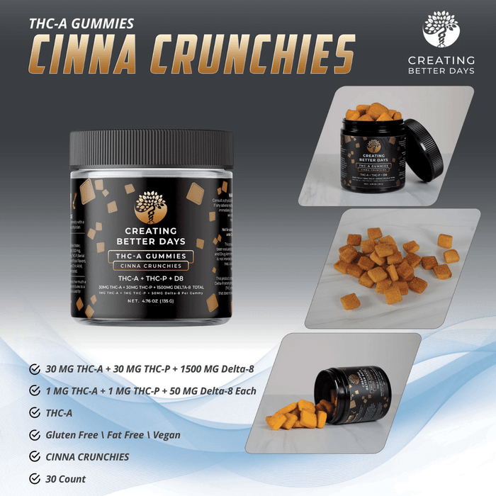 THCa+THCp+D8 Gummies 1560mg 30ct (Pack of 6) by Creating Better Days *Drop Ship* (MSRP $35.00 Each)