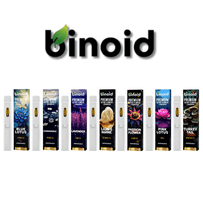 THCa+D9P Active Flowers Disposable 3g (Pack of 5) by Binoid *Drop Ship* (MSRP $38.00 Each)