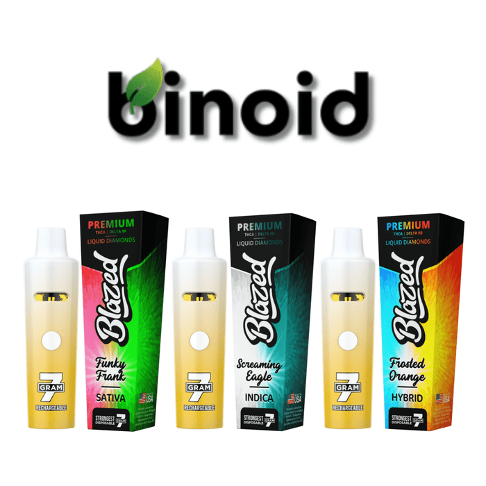 THCa+D9B Blazed Disposable 7g (Pack of 5) by Binoid *Drop Ship* (MSRP $66.00)