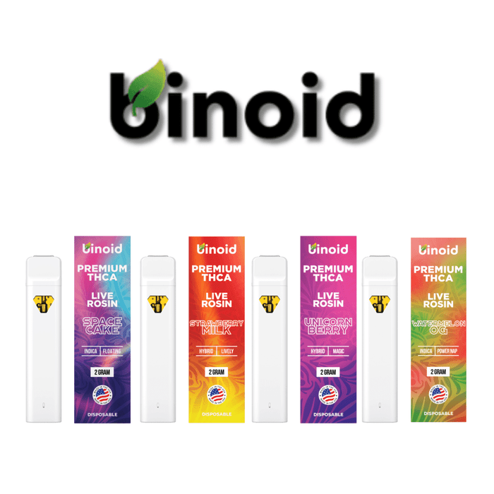 THCa Live Rosin Disposable 2g (Pack of 8) by Binoid *Drop Ship* (MSRP $36.00 Each)