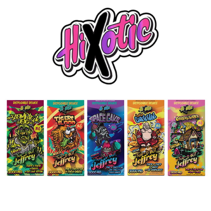 Trap'D Out Jeffrey Disposable 3g (Pack of 5) by HiXotic *Drop Ship* (MSRP $39.99 Each) Trap'D Out Jeffrey Disposable 3g (Pack of 5) by HiXotic *Drop Ship* (MSRP $39.99 Each)