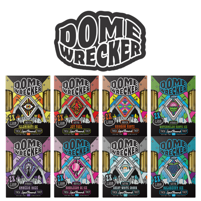 Dome Wrecker Liquid Diamonds Cartridge 2g 2ct (Box of 5) by HiXotic *Drop Ship* (MSRP $39.99 Each)
