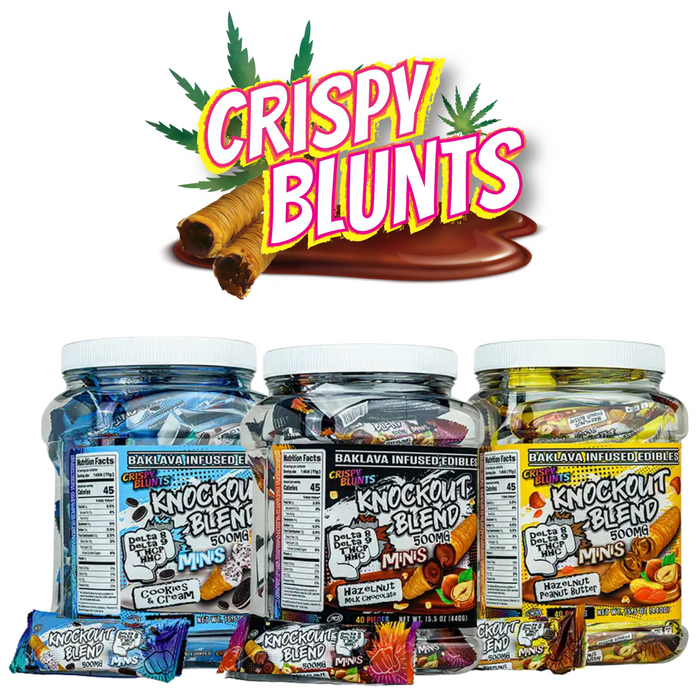Crispy Blunts Minis - KO Blend 500mg (Jar of 40) *Drop Ship* (MSRP $5.99 Each)