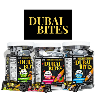 Dubai Bites CBD+D9 50mg (Jar of 40) | HS CBD |