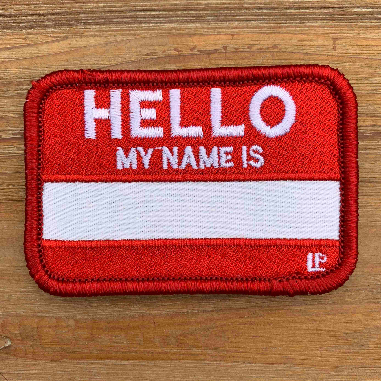 Hello My Name Is - RED 2x3 Writable Loyalty Patch