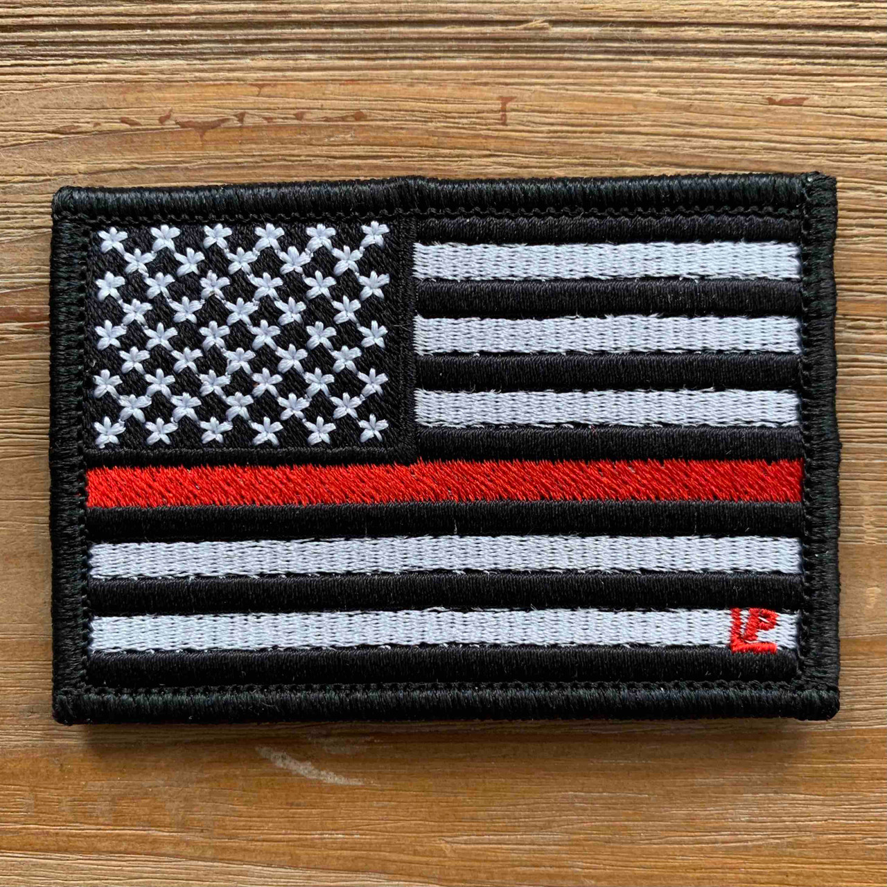 Thin Red Line on US Flag 2x3 Loyalty Patch