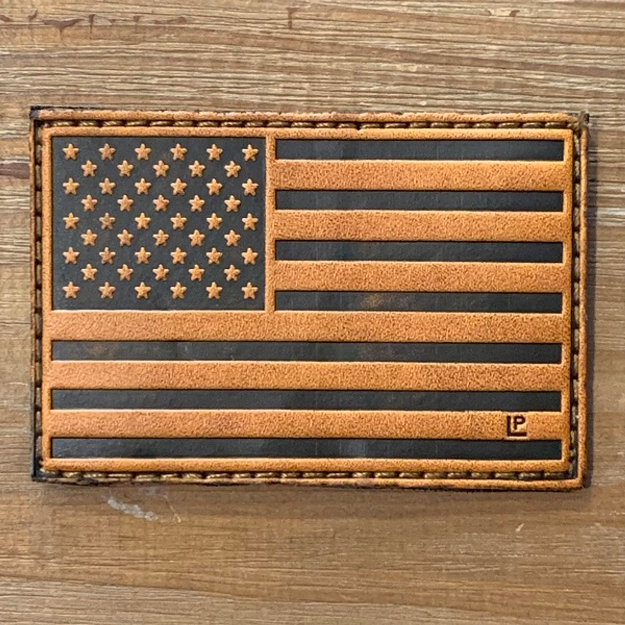 #90020 - Leather Hat Patches - AMERICAN FLAG ANIMALS