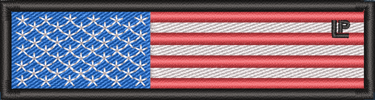 US Flag Patch - Black Border