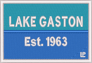 Lake Gaston Established 1963 Teal Blue 2x3 Loyalty Patch Lake Gaston Established 1963 Teal Blue 2x3 Loyalty Patch