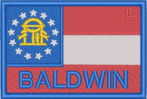 Georgia State Flag - Baldwin County 2x3 Loyalty Patch Georgia State Flag - Baldwin County 2x3 Loyalty Patch