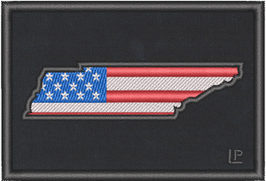 Tennessee Silhouette - US Flag 2x3 Loyalty Patch