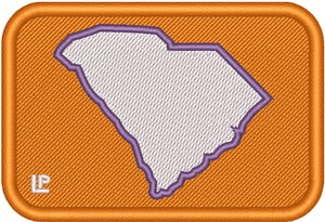 South Carolina Silhouette - Clemson White on Orange 2x3 Loyalty Patch South Carolina Silhouette - Clemson White on Orange 2x3 Loyalty Patch