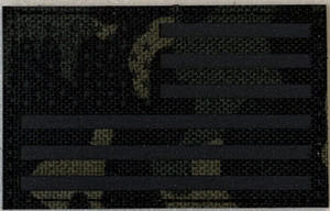 Laser Cut Black Non-Reflective US Flag - OCP Black Laser Cut Black Non-Reflective US Flag - OCP Black
