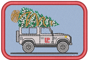 White Christmas Tree Truck 2x3 Loyalty Patch White Christmas Tree Truck 2x3 Loyalty Patch