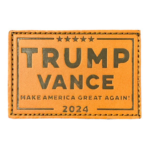 TRUMP | VANCE 2024 Mustard - 2x3 Vegan Leather Loyalty Patch TRUMP | VANCE 2024 Mustard - 2x3 Vegan Leather Loyalty Patch