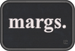 margs. White on Black 2x3 Loyalty Patch margs. White on Black 2x3 Loyalty Patch