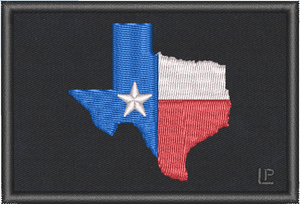Texas Silhouette - Texas State Flag 2x3 Loyalty Patch Texas Silhouette - Texas State Flag 2x3 Loyalty Patch
