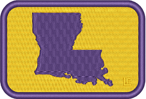 Louisiana Silhouette - LSU 2x3 Loyalty Patch Louisiana Silhouette - LSU 2x3 Loyalty Patch