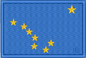 Alaska State Flag 2x3 Loyalty Patch