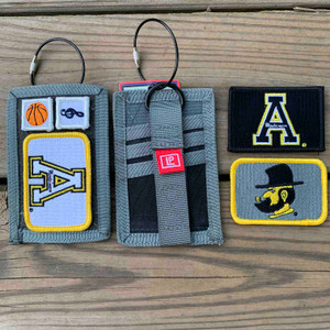 Appalachian State Gift Set - Charcoal Keychain Wallet with Three Patches Appalachian State Gift Set - Charcoal Keychain Wallet with Three Patches