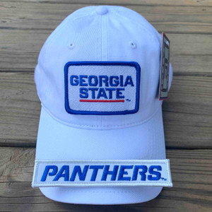 Georgia State University - White Dad Hat with Front and Back Patches Georgia State University - White Dad Hat with Front and Back Patches