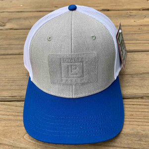 Ball Cap - Royal Blue and Heather with White Mesh - Front