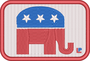 Republican Elephant 2x3 Loyalty Patch Republican Elephant 2x3 Loyalty Patch