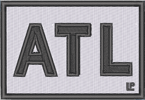 Atlanta ATL Black Text on White 2x3 Loyalty Patch Atlanta ATL Black Text on White 2x3 Loyalty Patch